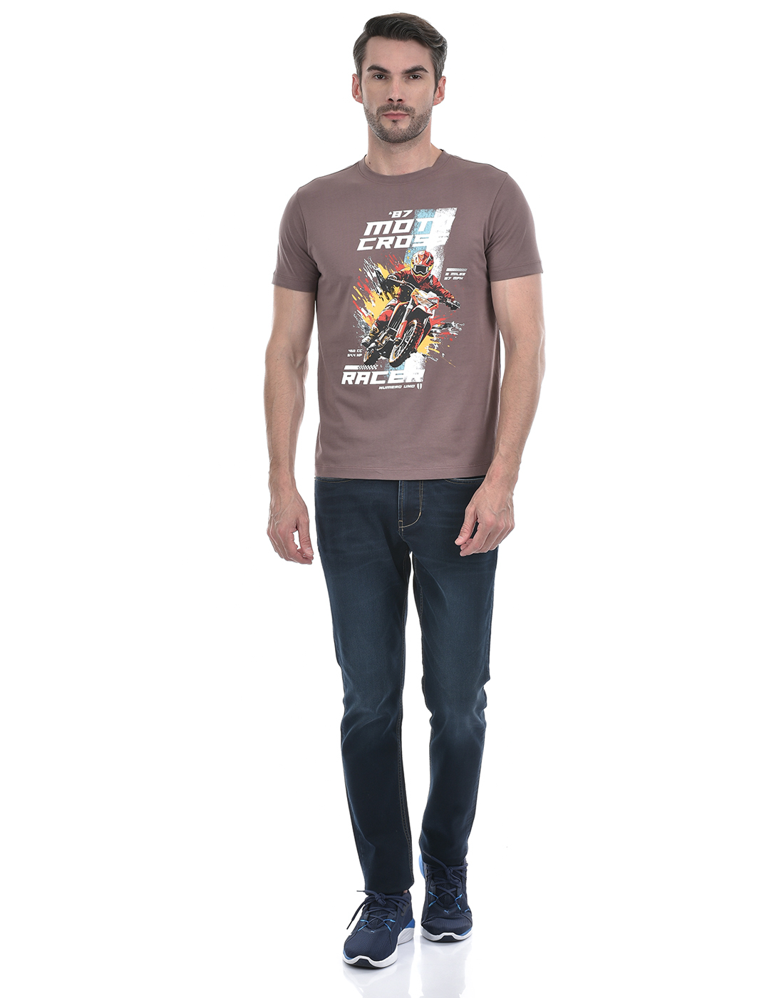 Numero Uno Men's Half Sleeve Regular Fit Red Round Neck T-Shirt